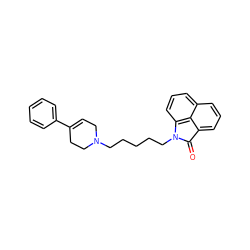 O=C1c2cccc3cccc(c23)N1CCCCCN1CC=C(c2ccccc2)CC1 ZINC000013531172