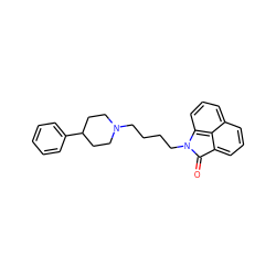 O=C1c2cccc3cccc(c23)N1CCCCN1CCC(c2ccccc2)CC1 ZINC000013531151