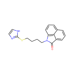 O=C1c2cccc3cccc(c23)N1CCCCSc1ncc[nH]1 ZINC000027649089