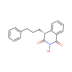 O=C1c2ccccc2[C@@H](CCCc2ccccc2)C(=O)N1O ZINC000066078280