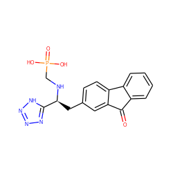 O=C1c2ccccc2-c2ccc(C[C@H](NCP(=O)(O)O)c3nnn[nH]3)cc21 ZINC000013805008