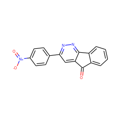 O=C1c2ccccc2-c2nnc(-c3ccc([N+](=O)[O-])cc3)cc21 ZINC000001638974