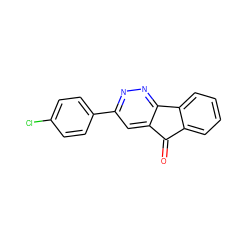 O=C1c2ccccc2-c2nnc(-c3ccc(Cl)cc3)cc21 ZINC000004002284