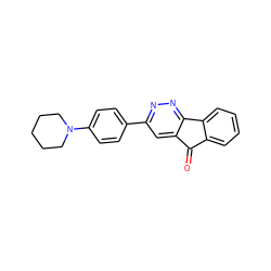 O=C1c2ccccc2-c2nnc(-c3ccc(N4CCCCC4)cc3)cc21 ZINC000027301769