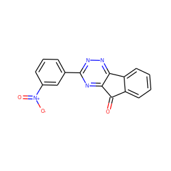 O=C1c2ccccc2-c2nnc(-c3cccc([N+](=O)[O-])c3)nc21 ZINC000014970141