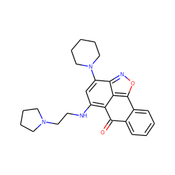 O=C1c2ccccc2-c2onc3c(N4CCCCC4)cc(NCCN4CCCC4)c1c23 ZINC000006737848