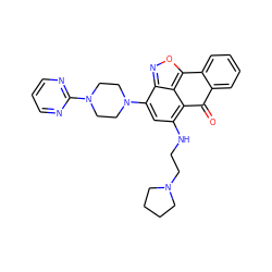 O=C1c2ccccc2-c2onc3c(N4CCN(c5ncccn5)CC4)cc(NCCN4CCCC4)c1c23 ZINC001772621775