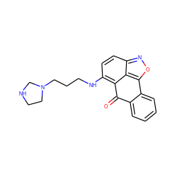 O=C1c2ccccc2-c2onc3ccc(NCCCN4CCNC4)c1c23 ZINC000072136445