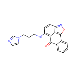 O=C1c2ccccc2-c2onc3ccc(NCCCn4ccnc4)c1c23 ZINC000002417895