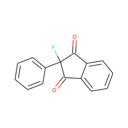 O=C1c2ccccc2C(=O)C1(F)c1ccccc1 ZINC000028759014