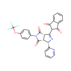 O=C1c2ccccc2C(=O)C1C1=N[C@H](c2ccccn2)[C@@H]2C(=O)N(c3ccc(OC(F)(F)F)cc3)C(=O)[C@H]12 ZINC000017545298