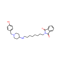 O=C1c2ccccc2C(=O)N1CCCCCCCCNC1CCN(Cc2ccc(O)cc2)CC1 ZINC000299862055