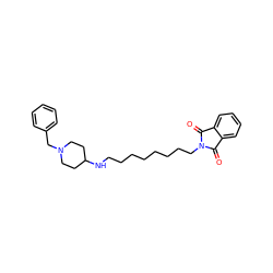 O=C1c2ccccc2C(=O)N1CCCCCCCCNC1CCN(Cc2ccccc2)CC1 ZINC000299855949