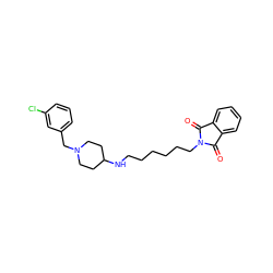 O=C1c2ccccc2C(=O)N1CCCCCCNC1CCN(Cc2cccc(Cl)c2)CC1 ZINC000299870570