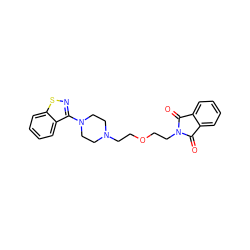 O=C1c2ccccc2C(=O)N1CCOCCN1CCN(c2nsc3ccccc23)CC1 ZINC000013745252