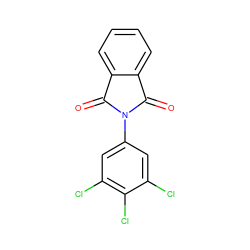 O=C1c2ccccc2C(=O)N1c1cc(Cl)c(Cl)c(Cl)c1 ZINC000071341299