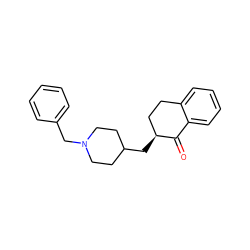 O=C1c2ccccc2CC[C@@H]1CC1CCN(Cc2ccccc2)CC1 ZINC000013744596