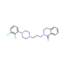 O=C1c2ccccc2CCN1CCCN1CCN(c2cccc(Cl)c2Cl)CC1 ZINC000040918615