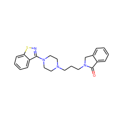 O=C1c2ccccc2CN1CCCN1CCN(c2nsc3ccccc23)CC1 ZINC000012356255