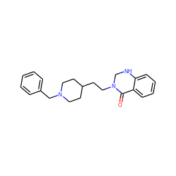 O=C1c2ccccc2NCN1CCC1CCN(Cc2ccccc2)CC1 ZINC000003814233