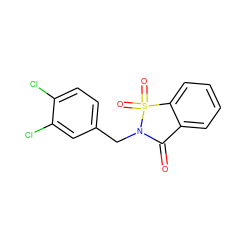 O=C1c2ccccc2S(=O)(=O)N1Cc1ccc(Cl)c(Cl)c1 ZINC000004846618