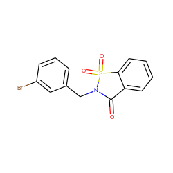 O=C1c2ccccc2S(=O)(=O)N1Cc1cccc(Br)c1 ZINC000006787990