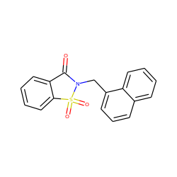 O=C1c2ccccc2S(=O)(=O)N1Cc1cccc2ccccc12 ZINC000000093625