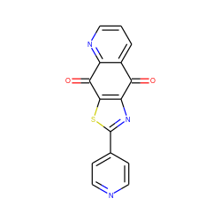 O=C1c2cccnc2C(=O)c2sc(-c3ccncc3)nc21 ZINC000255189778