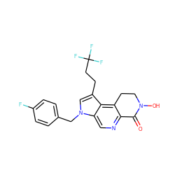 O=C1c2ncc3c(c(CCC(F)(F)F)cn3Cc3ccc(F)cc3)c2CCN1O ZINC000071318653