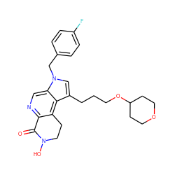 O=C1c2ncc3c(c(CCCOC4CCOCC4)cn3Cc3ccc(F)cc3)c2CCN1O ZINC000071319018