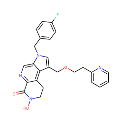 O=C1c2ncc3c(c(COCCc4ccccn4)cn3Cc3ccc(F)cc3)c2CCN1O ZINC000071296606