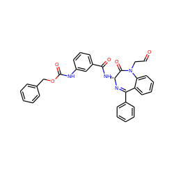 O=CCN1C(=O)[C@@H](NC(=O)c2cccc(NC(=O)OCc3ccccc3)c2)N=C(c2ccccc2)c2ccccc21 ZINC000073139818