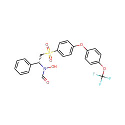 O=CN(O)[C@@H](CS(=O)(=O)c1ccc(Oc2ccc(OC(F)(F)F)cc2)cc1)c1ccccc1 ZINC000013471932