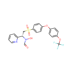 O=CN(O)[C@@H](CS(=O)(=O)c1ccc(Oc2ccc(OC(F)(F)F)cc2)cc1)c1ccccn1 ZINC000013471934