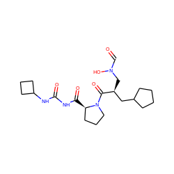 O=CN(O)C[C@@H](CC1CCCC1)C(=O)N1CCC[C@H]1C(=O)NC(=O)NC1CCC1 ZINC000084758877