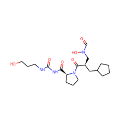 O=CN(O)C[C@@H](CC1CCCC1)C(=O)N1CCC[C@H]1C(=O)NC(=O)NCCCO ZINC000034873311