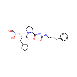 O=CN(O)C[C@@H](CC1CCCC1)C(=O)N1CCC[C@H]1C(=O)NC(=O)NCCCc1ccccc1 ZINC000084654167