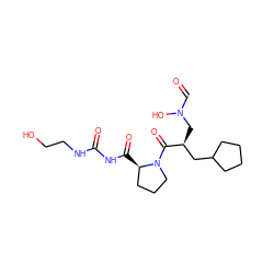 O=CN(O)C[C@@H](CC1CCCC1)C(=O)N1CCC[C@H]1C(=O)NC(=O)NCCO ZINC000034873309