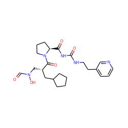 O=CN(O)C[C@@H](CC1CCCC1)C(=O)N1CCC[C@H]1C(=O)NC(=O)NCCc1cccnc1 ZINC000034873087