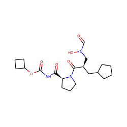 O=CN(O)C[C@@H](CC1CCCC1)C(=O)N1CCC[C@H]1C(=O)NC(=O)OC1CCC1 ZINC000034874246