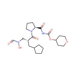 O=CN(O)C[C@@H](CC1CCCC1)C(=O)N1CCC[C@H]1C(=O)NC(=O)OC1CCOCC1 ZINC000034874146