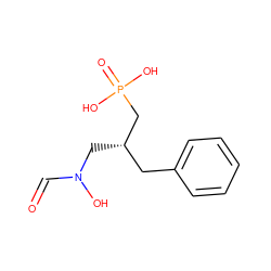 O=CN(O)C[C@@H](Cc1ccccc1)CP(=O)(O)O ZINC000013644056