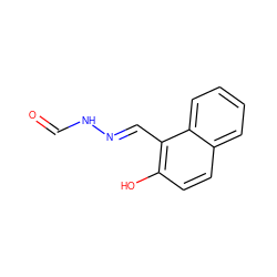 O=CN/N=C/c1c(O)ccc2ccccc12 ZINC000001710938