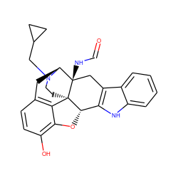 O=CN[C@@]12Cc3c([nH]c4ccccc34)[C@@H]3Oc4c(O)ccc5c4[C@]31CCN(CC1CC1)[C@H]2C5 ZINC000169344206