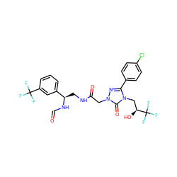 O=CN[C@H](CNC(=O)Cn1nc(-c2ccc(Cl)cc2)n(C[C@H](O)C(F)(F)F)c1=O)c1cccc(C(F)(F)F)c1 ZINC000113414451