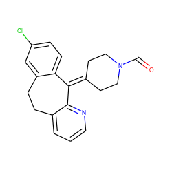 O=CN1CCC(=C2c3ccc(Cl)cc3CCc3cccnc32)CC1 ZINC000013861059