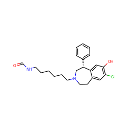 O=CNCCCCCCN1CCc2cc(Cl)c(O)cc2[C@@H](c2ccccc2)C1 ZINC000013743908