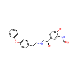 O=CNc1cc([C@@H](O)CNCCc2ccc(Oc3ccccc3)cc2)ccc1O ZINC000028372031