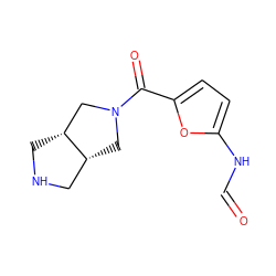 O=CNc1ccc(C(=O)N2C[C@@H]3CNC[C@@H]3C2)o1 ZINC000142001735