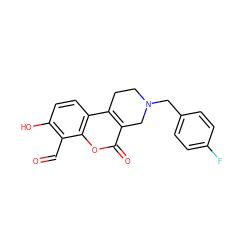 O=Cc1c(O)ccc2c3c(c(=O)oc12)CN(Cc1ccc(F)cc1)CC3 ZINC000169347638